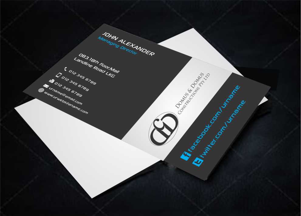 Business Card Design by AwsomeD for Domus & Domus Constructions Pty Ltd | Design #3497825
