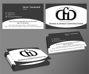 Business Card Design by kousik for Domus & Domus Constructions Pty Ltd | Design: #3491975
