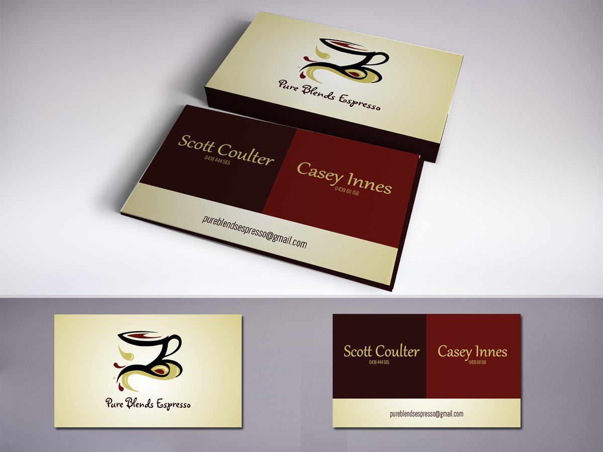 Business Card Design by LR Design for Pure Blends Espress | Design #3492724