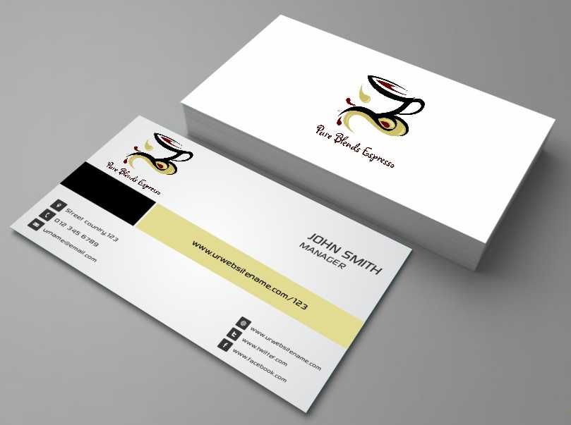 Business Card Design by AwsomeD for Pure Blends Espress | Design #3497640