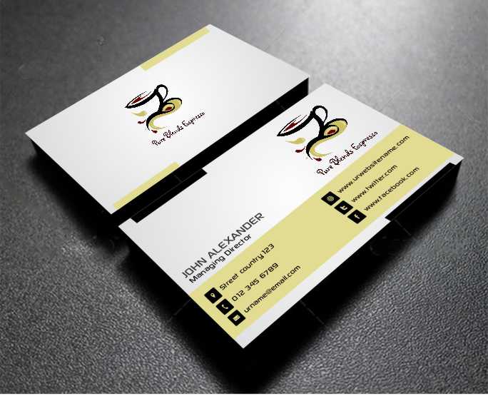 Business Card Design by AwsomeD for Pure Blends Espress | Design #3497643
