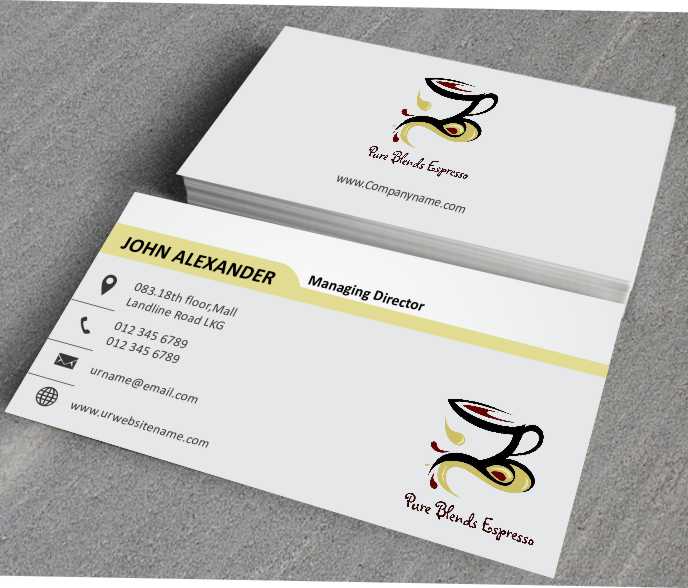 Business Card Design by AwsomeD for Pure Blends Espress | Design #3497651