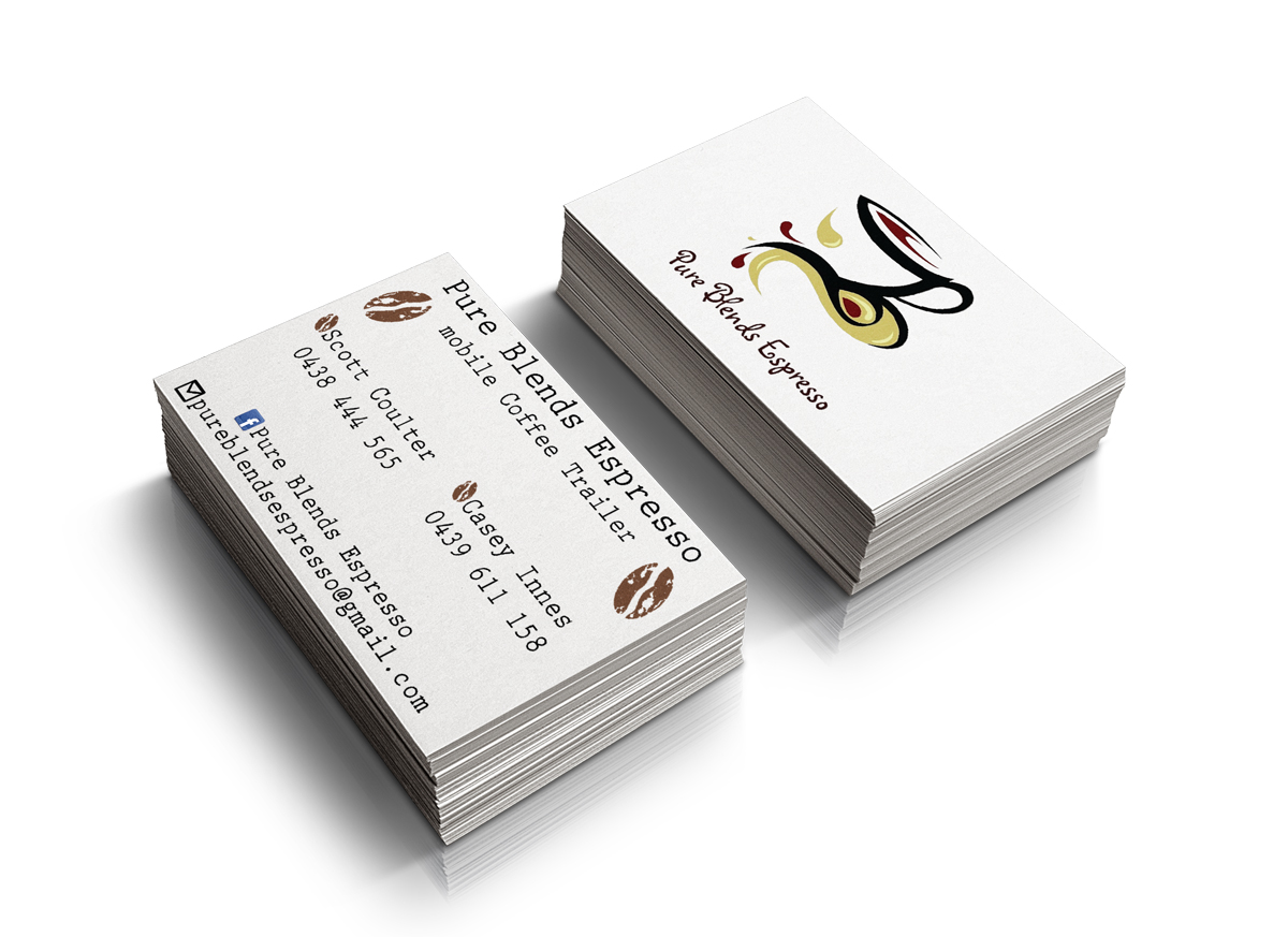 Business Card Design by Aiz for Pure Blends Espress | Design #3497010