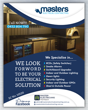 Flyer Design by Sbss for Masters Electrical Contracting | Design: #3497204