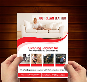 Flyer Design by Ushan sampath for JUST CLEAN LEATHER | Design #3491671