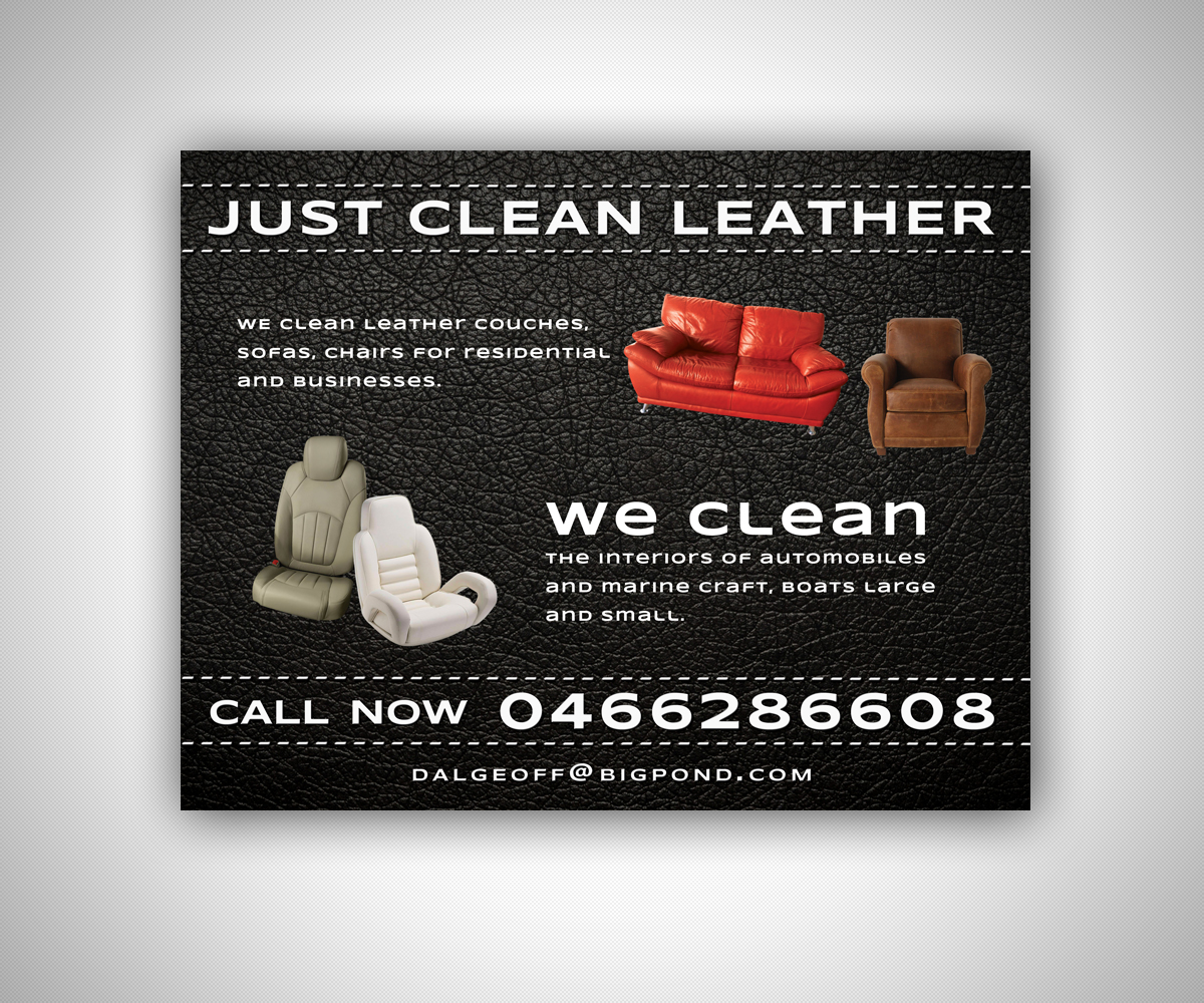 Flyer-Design von neboica für JUST CLEAN LEATHER | Design #3489592
