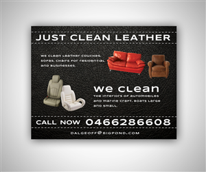 Flyer Design by neboica for JUST CLEAN LEATHER | Design: #3489592