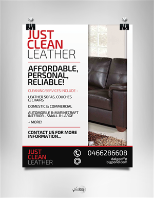 Flyer Design by NetRite-Design for JUST CLEAN LEATHER | Design: #3489185
