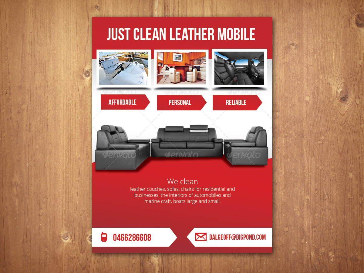 Flyer-Design von MNM für JUST CLEAN LEATHER | Design #3489015