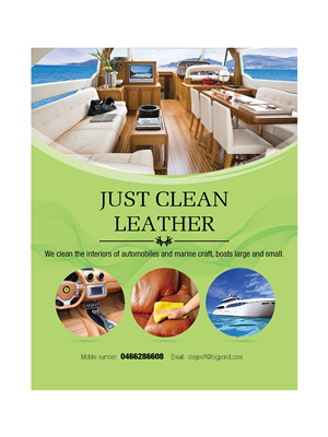Flyer Design by mrlee.dz90 for JUST CLEAN LEATHER | Design #3502141