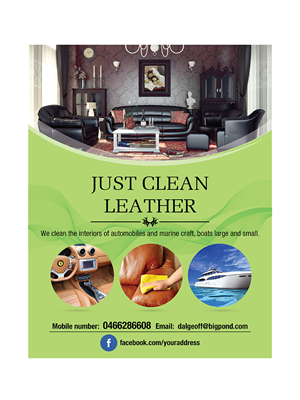 Flyer Design by mrlee.dz90 for JUST CLEAN LEATHER | Design: #3508870