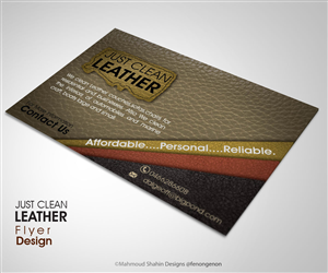 Flyer Design by Mahmoud Shahin for JUST CLEAN LEATHER | Design: #3504172