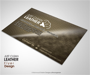 Flyer Design by Mahmoud Shahin for JUST CLEAN LEATHER | Design: #3507375