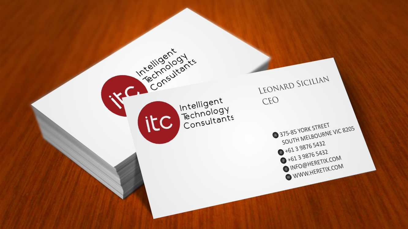 Business Card Design by AwsomeD for ITC-Intelligent Technology Consultants | Design #3497597