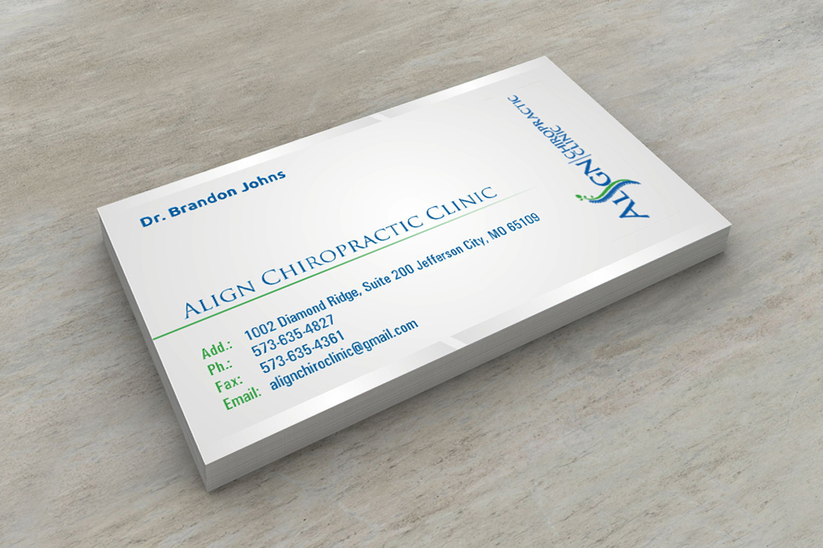 Business Card Design by INDIAN_Ashok for Align Chiropractic Clinic | Design #3495186