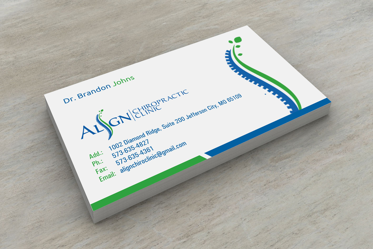 Business Card Design by INDIAN_Ashok for Align Chiropractic Clinic | Design #3501481