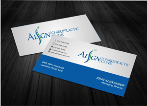 Business Card Design by AwsomeD for Align Chiropractic Clinic | Design #3497495