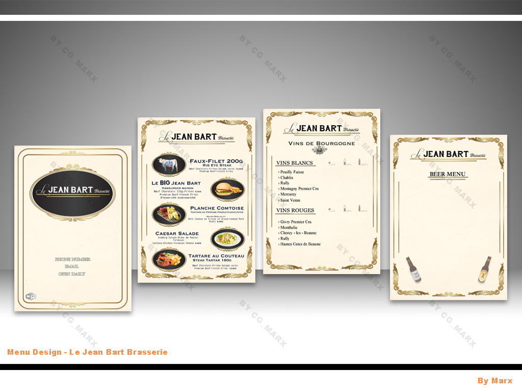 Menu Design by CG_Marx for this project | Design #3565229