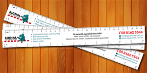 Waste and recycling company seeks artwork design and branding for plastic ruler. | Card Design by adiazudin