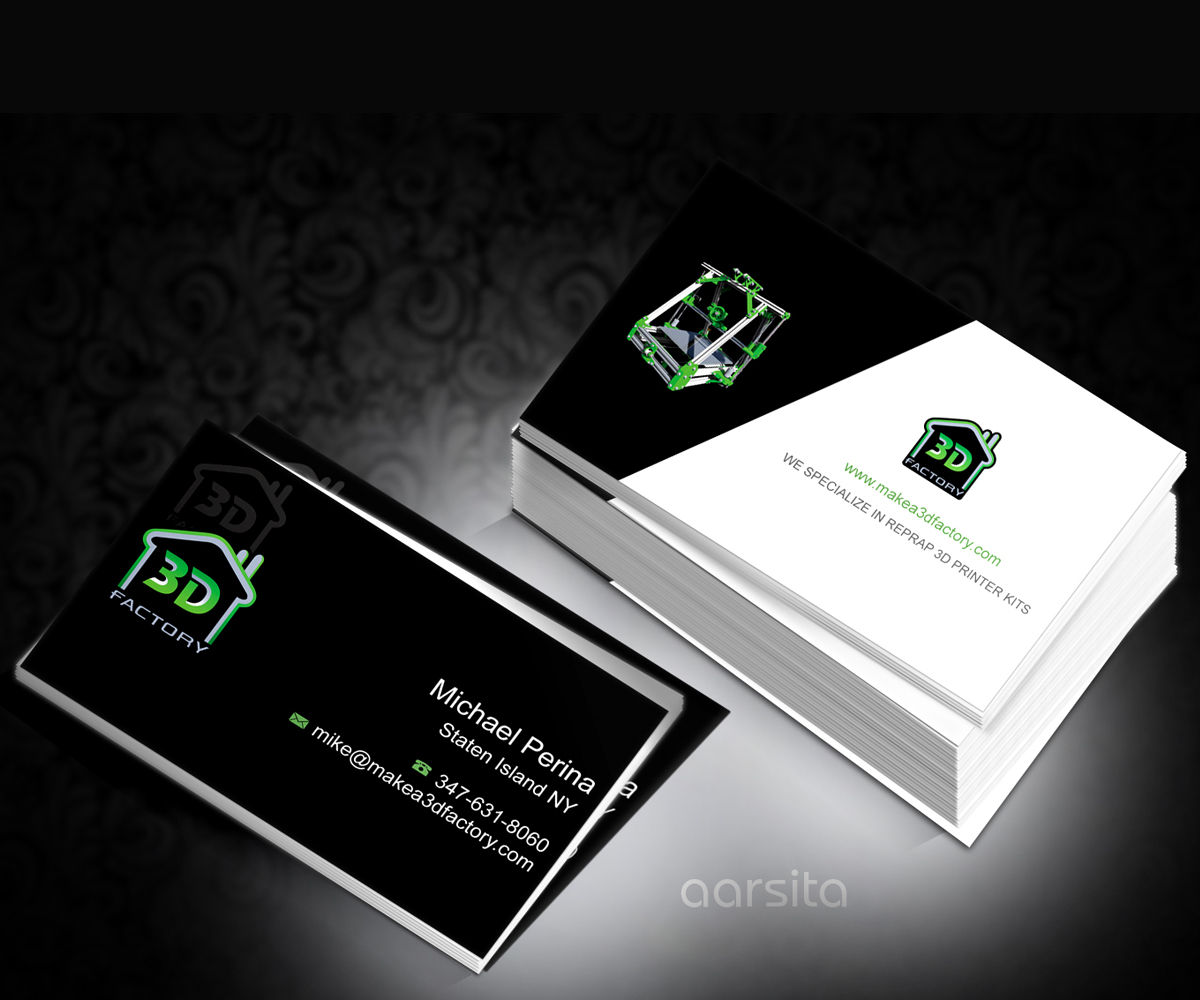 Business Card Design by aarsita for 3dfactory LLC | Design #3501397