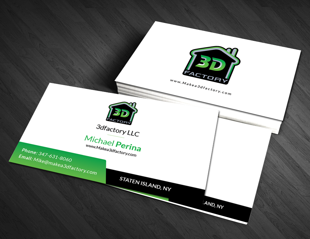Business Card Design by  Artman for 3dfactory LLC | Design #3499203