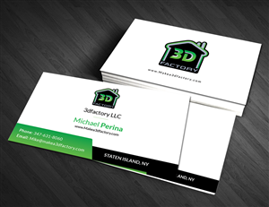 Visitenkarten-Design von  Artman für 3dfactory LLC | Design: #3499203