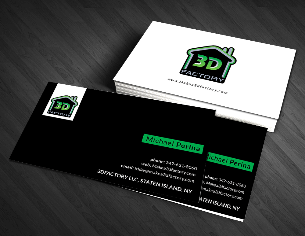Business Card Design by  Artman for 3dfactory LLC | Design #3499244