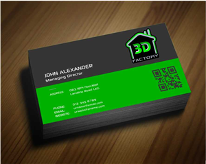 Business Card Design by AwsomeD for 3dfactory LLC | Design #3497468
