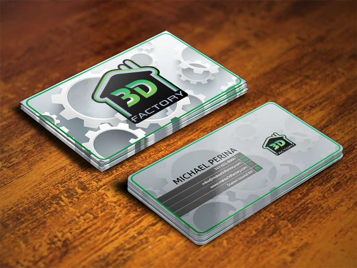 Business Card Design by Sajin for 3dfactory LLC | Design #3505389