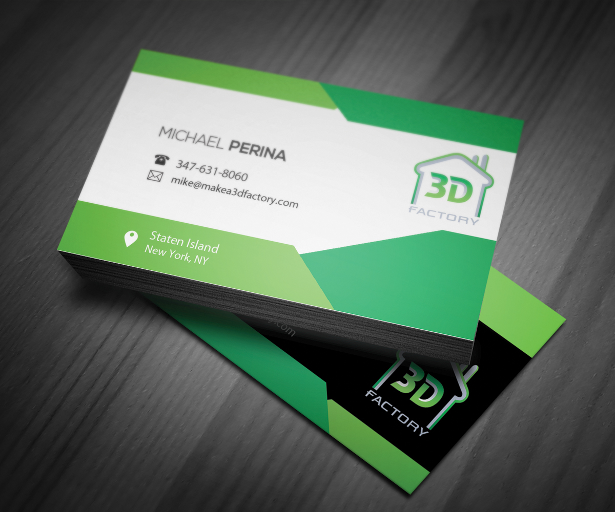 Business Card Design by DLab™ for 3dfactory LLC | Design #3493628