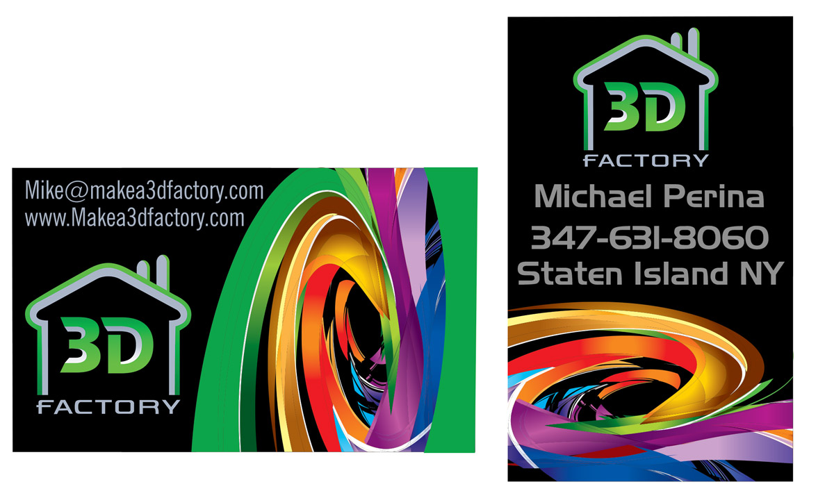 Business Card Design by Riz' for 3dfactory LLC | Design #3496168