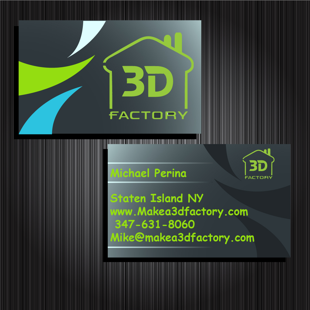 Business Card Design by ammar_rehman for 3dfactory LLC | Design #3497380