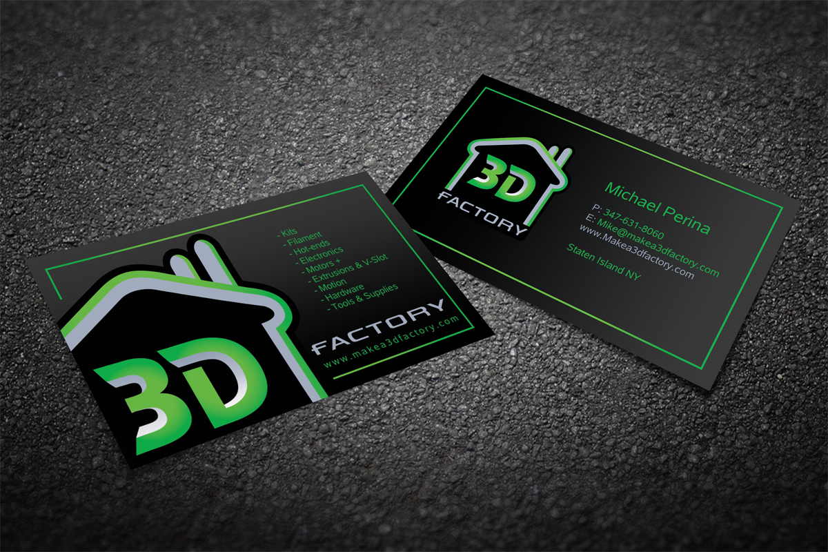 Visitenkarten-Design von diRtY.EMM für 3dfactory LLC | Design #3507078