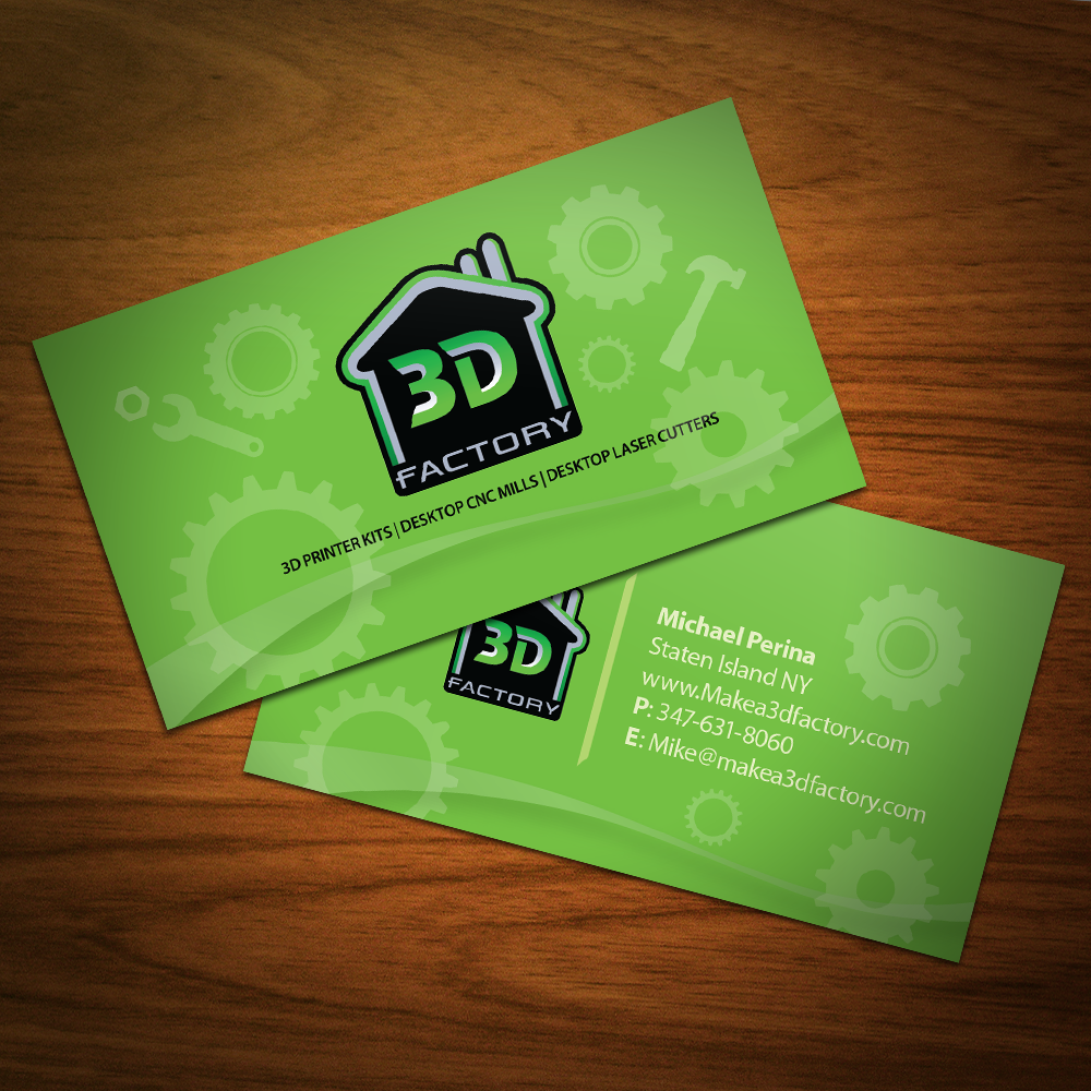 Business Card Design by Graphicsbox for 3dfactory LLC | Design #3505480