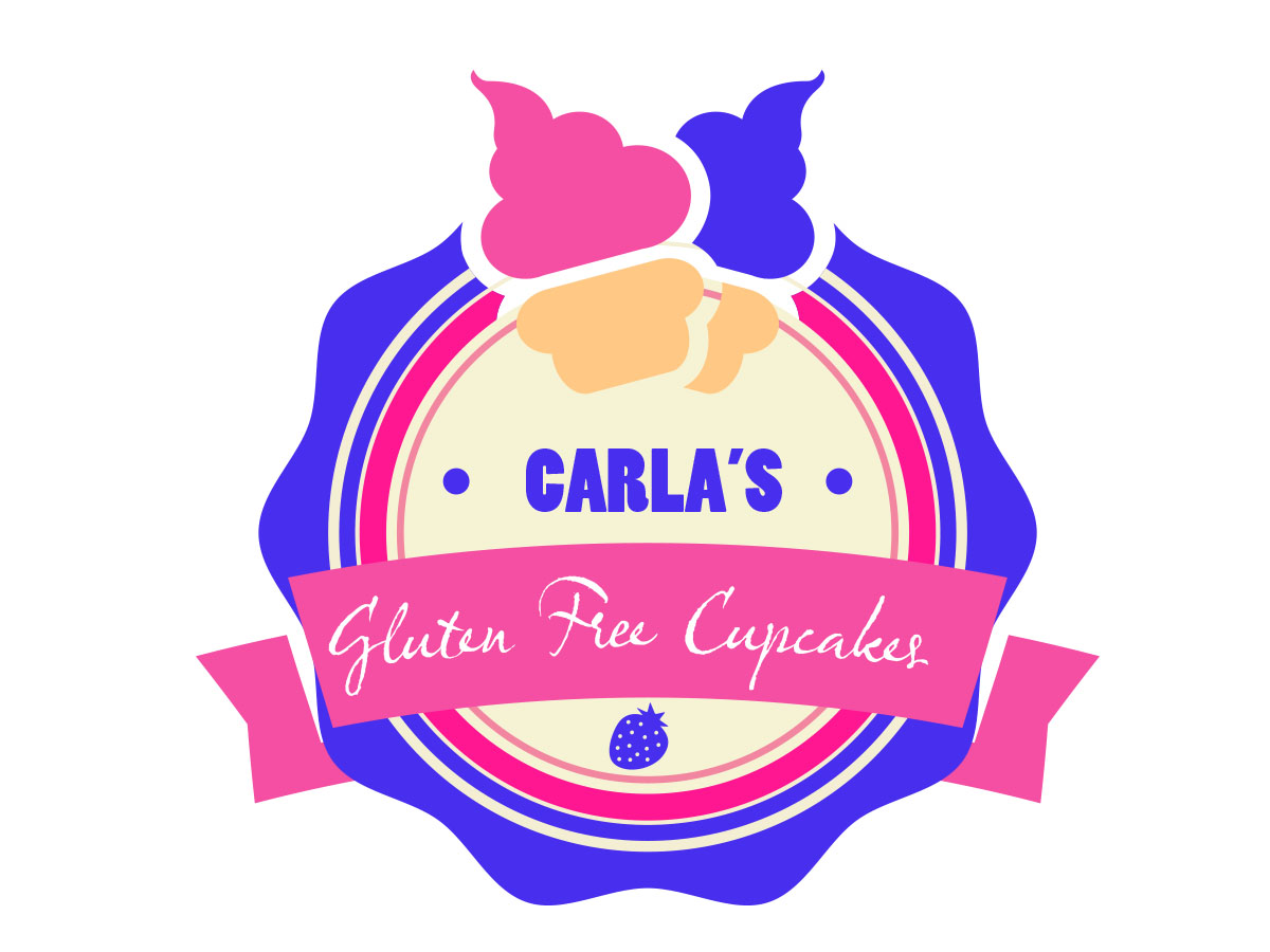 Logo Design by WittyDogDesignsLLC for Carla's Gluten Free Cupcakes | Design #3621903