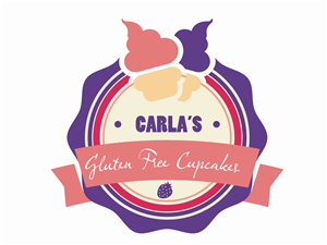 Logo Design by WittyDogDesignsLLC for Carla's Gluten Free Cupcakes | Design: #3621903