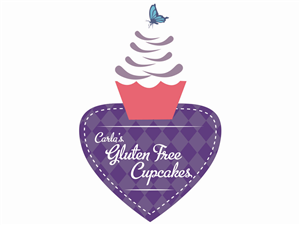Logo Design by WittyDogDesignsLLC for Carla's Gluten Free Cupcakes | Design: #3621908