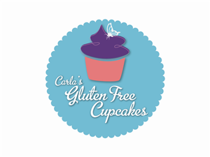 Logo Design by WittyDogDesignsLLC for Carla's Gluten Free Cupcakes | Design #3629426