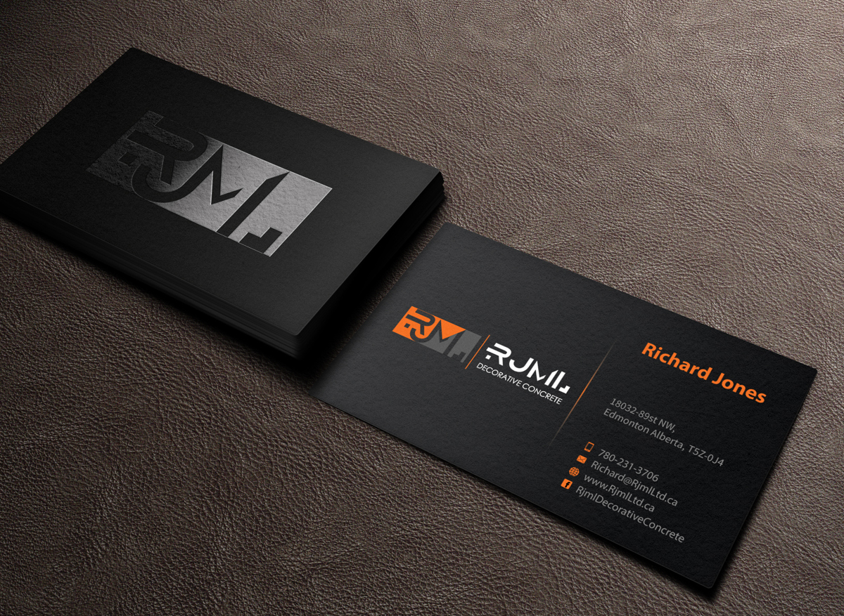 Design de Carte de Visite par MediaProductionArt pour RJML Decorative Concrete | Design : #3555228