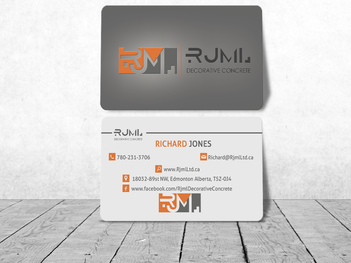 Business Card Design by Sajin for RJML Decorative Concrete | Design #3540846