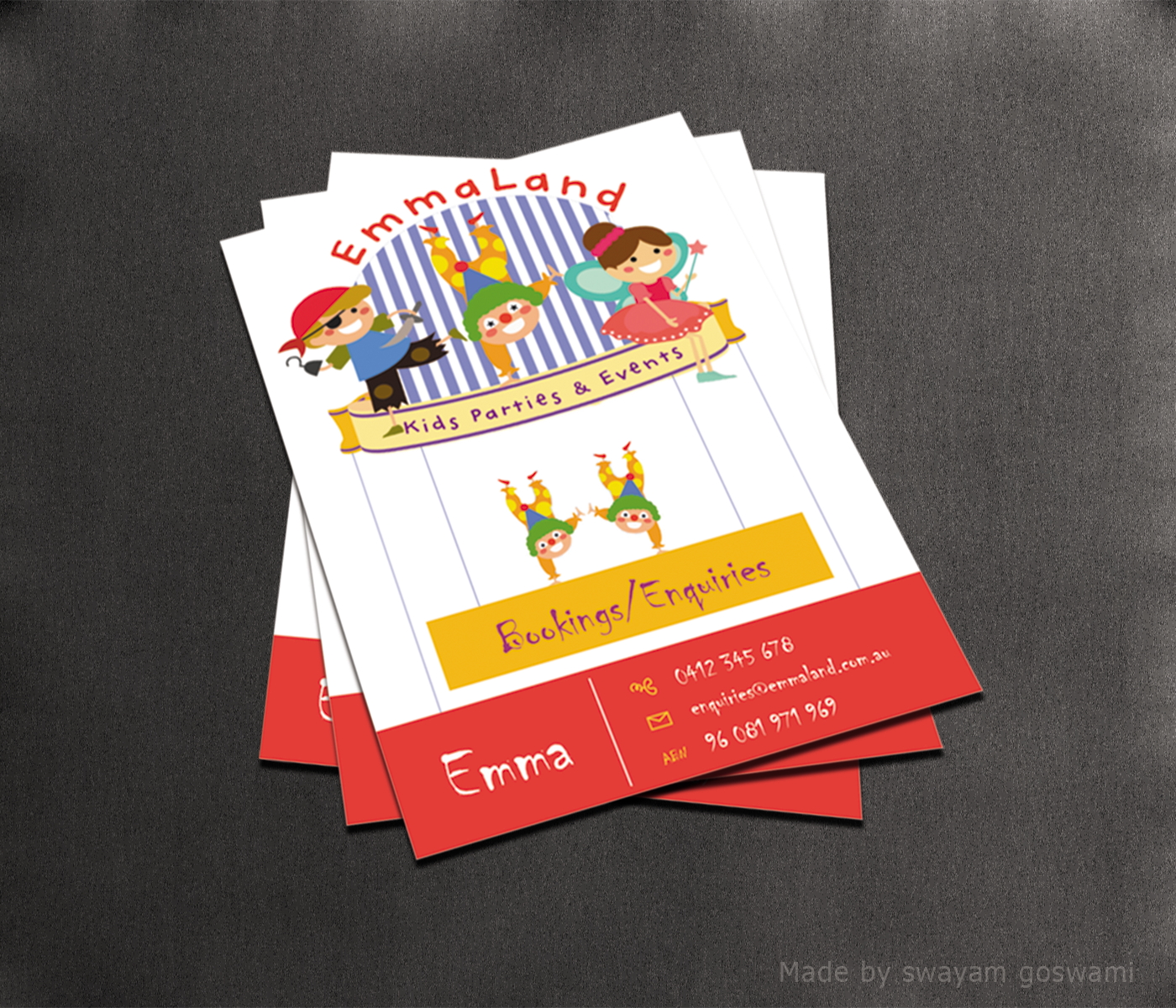 Business Card Design by Swayam for Adventures in Emmaland | Design #3713334
