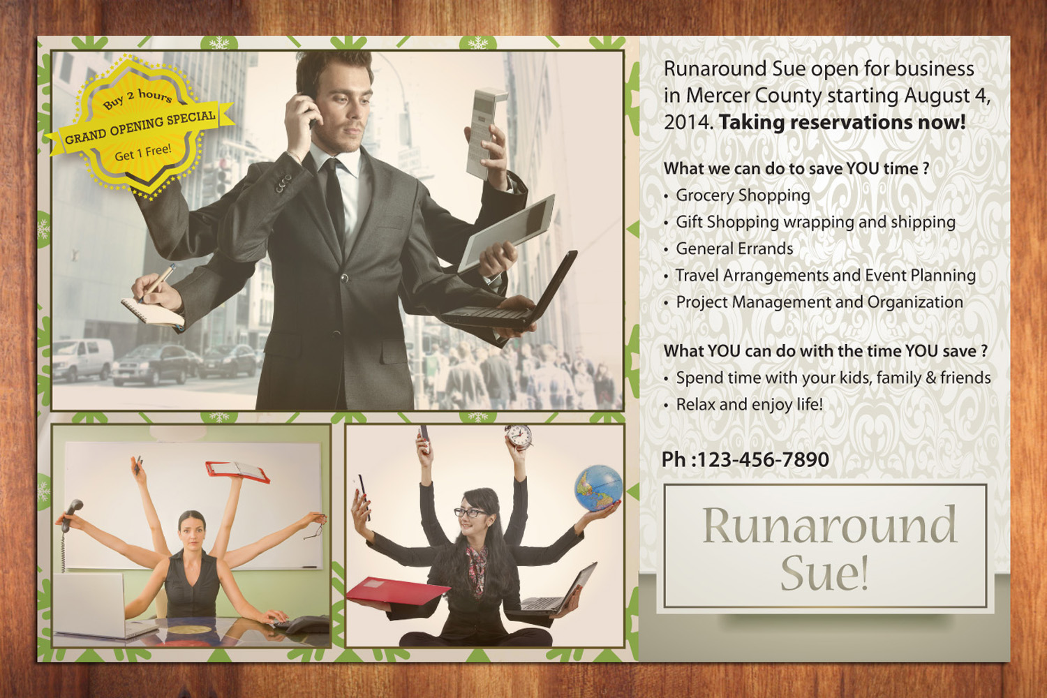 Postcard Design by Sbss for Runaround Sue | Design #3582114