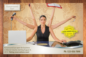 Postkarten-Design von Sbss für Runaround Sue | Design: #3582124