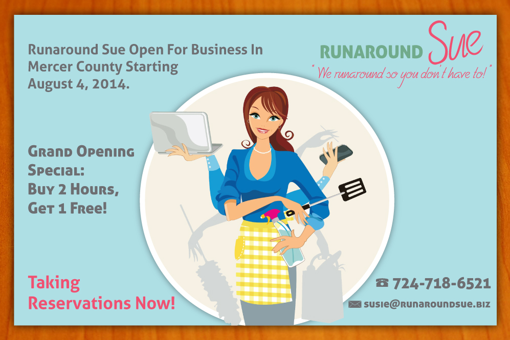 Postkarten-Design von Sbss für Runaround Sue | Design #3601443