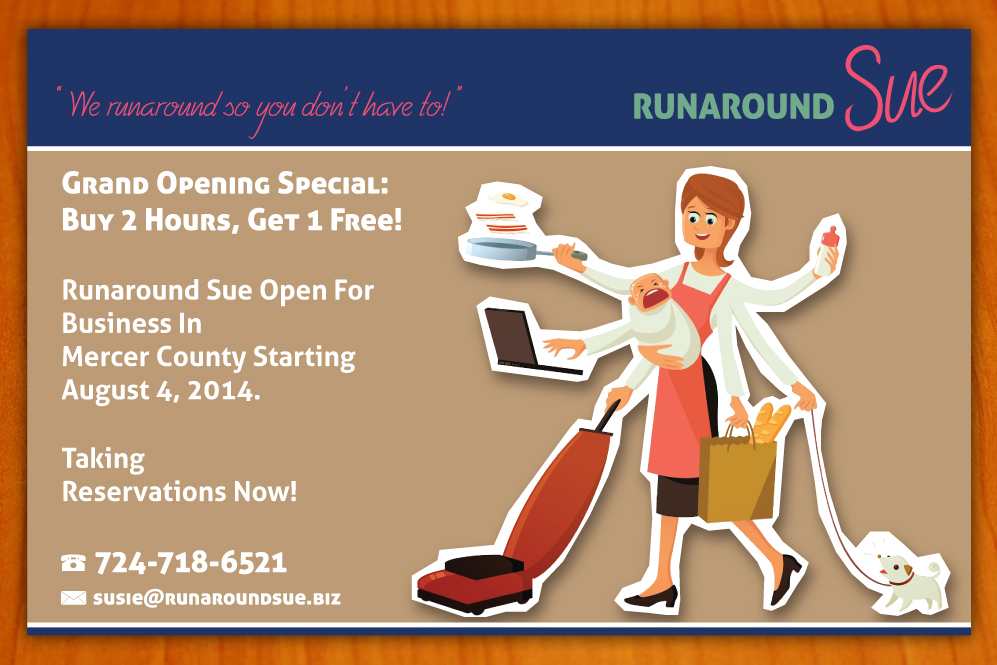 Postkarten-Design von Sbss für Runaround Sue | Design #3601446