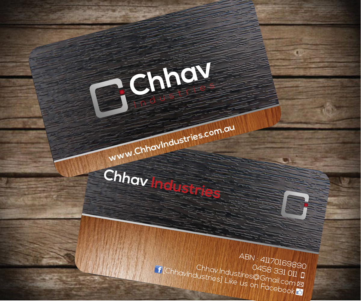 Visitenkarten-Design von Aaaron für Chhav  Industries | Design #3519197