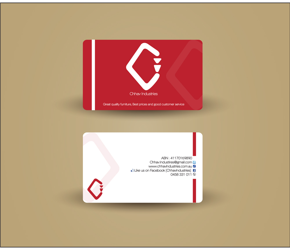 Diseño de Tarjeta de Presentación por frasia para Chhav  Industries | Diseño #3525046