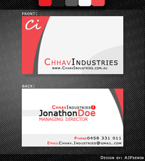 Business Card Design by AJFrewin