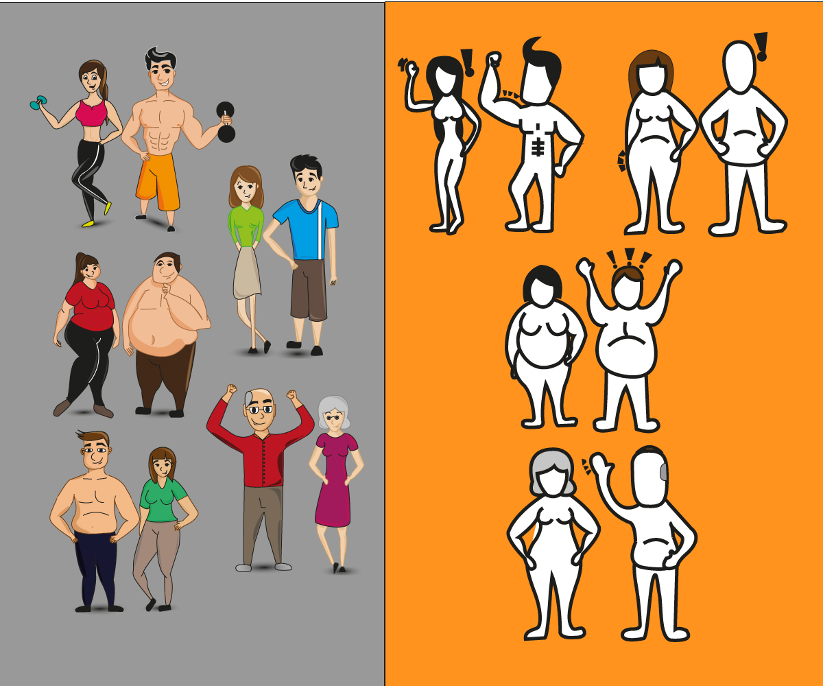 Character Design by RebecaParra for Miami Fitness | Design #3967204