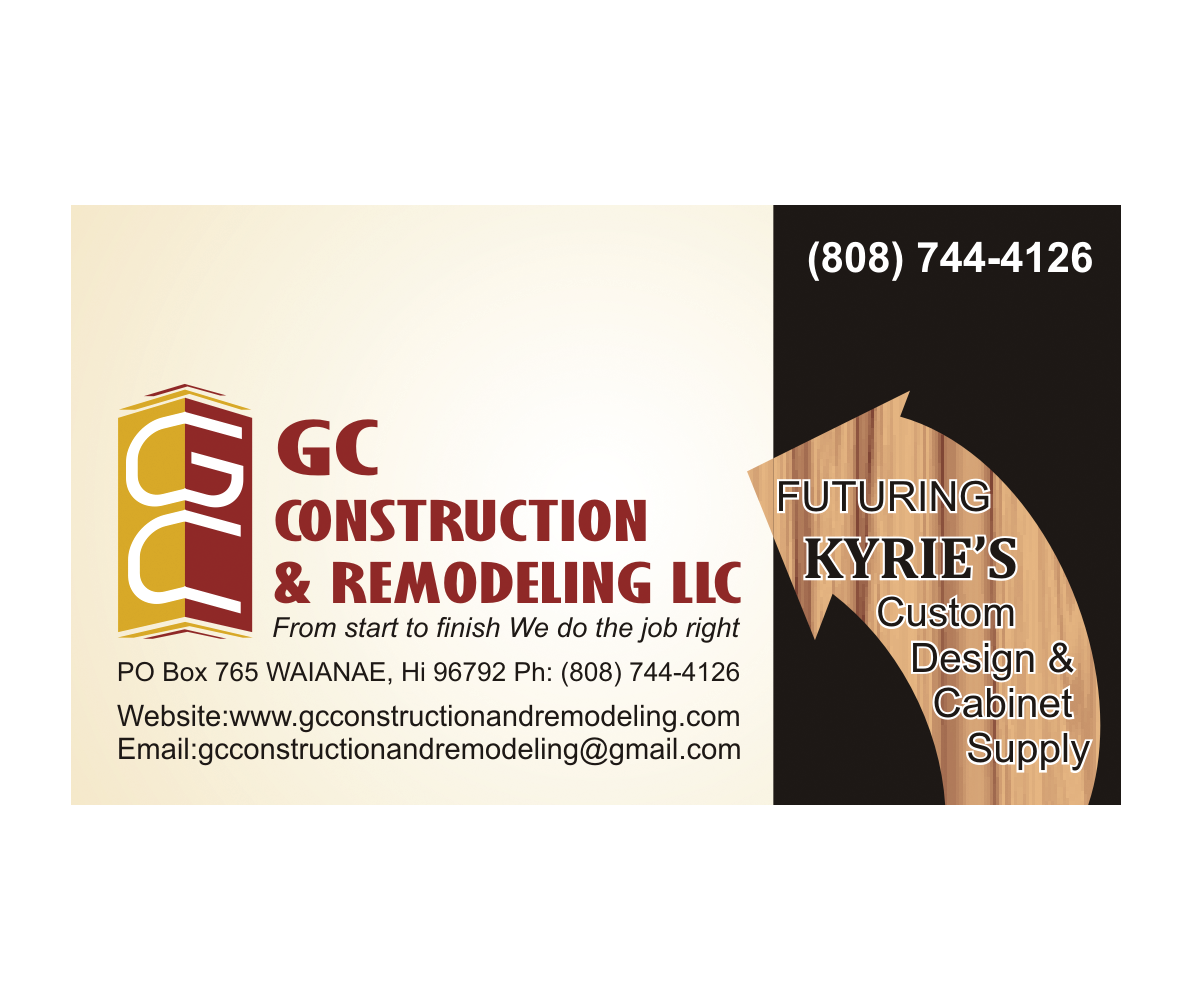 Logo Design by HAIM Anand for GC Construction & Remodeling LLC | Design #3515913